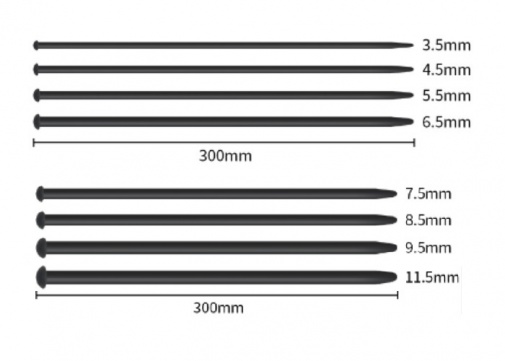 MT - 矽膠尿道塞 6.5mm - 黑色 照片