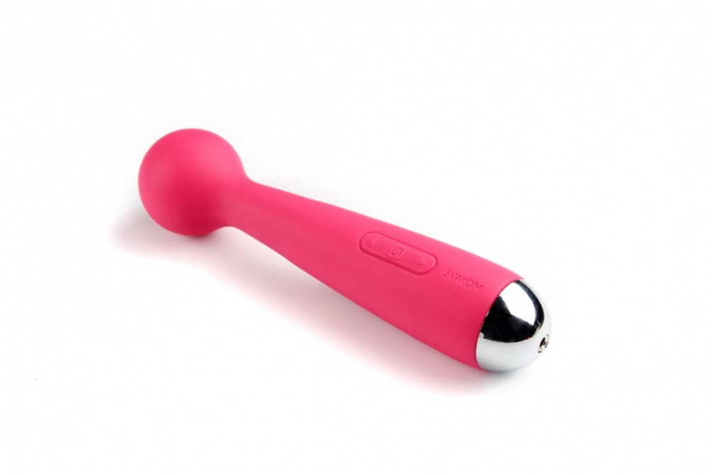 Mini Emma is a powerful smaller version of our popular wand ... SVAKOM - Mini Emma Wand Vibrator - Plum Red photo-2
