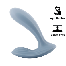 SVAKOM - Erica APP 控制穿戴式震動器 - 灰藍色 照片
