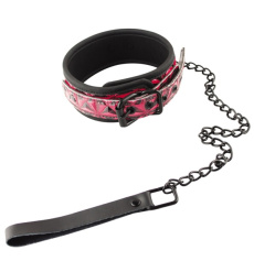 Erokay - Pyramid Collar w Leash - Red photo