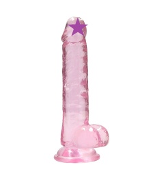 RealRock - 7" Realistic Dildo w Balls - Pink photo