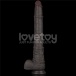 Lovetoy - 16" Dual Layered King Sized Cock - Black photo-3