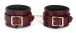 Liebe Seele - Leather Ankle Cuffs - Wine Red photo-2