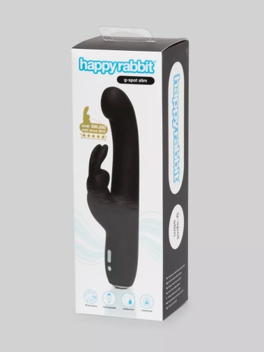 Happy Rabbit - Slimline Rabbit Vibrator - Black photo