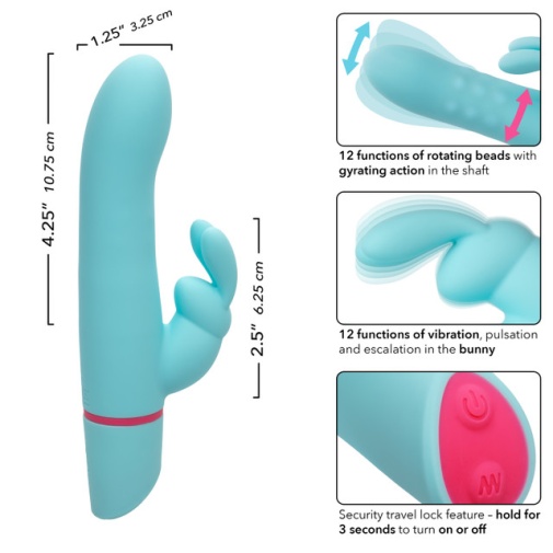 CEN - Love Bunny Rotating Vibrator - Blue 照片
