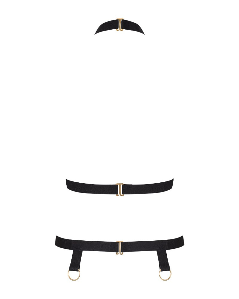 Obsessive - Cameliana Strap Corset - Black photo