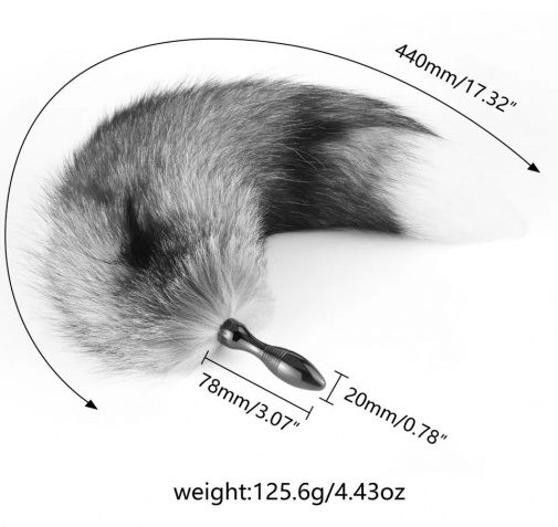 MT - Detachable Fox Tail Plug - Grey photo