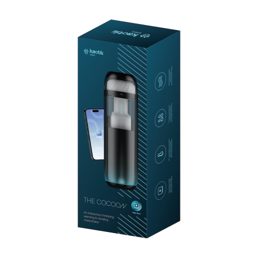 KAOTIK - The Cocoon 可加热抽插震动智能飞机杯 - 黑色 照片