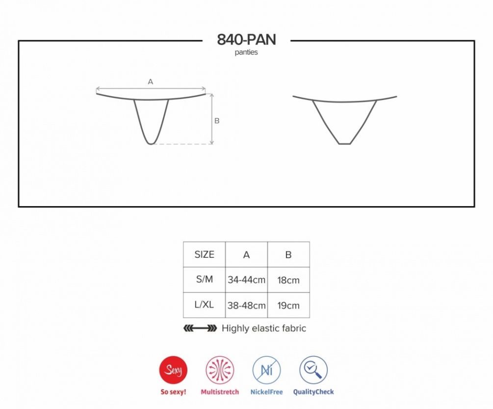 Your derriere and these panties will make a stunning duo. An... Obsessive - 840-PAN-1 Panties - Black - L/XL photo-9