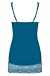 Obsessive - Miamor 连身裙和丁字裤 - 蓝绿色 - S/M 照片-8