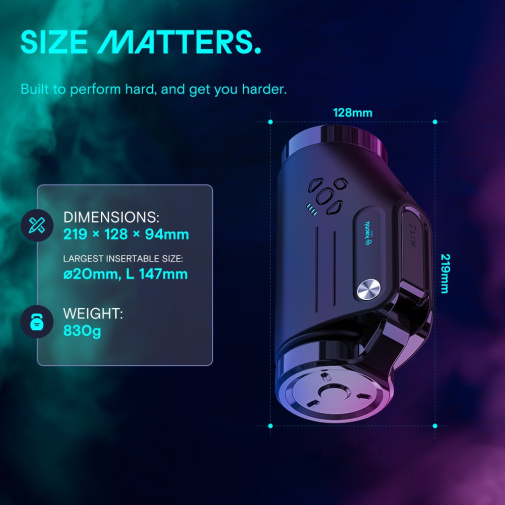 KAOTIK - The Shotty 旋转抽插震动双头智能飞机杯 - 黑色 照片