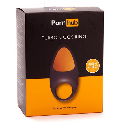 Pornhub - Turbo 震动阴茎环 - 黑色&黄色 照片