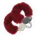 Ouch - Heavy-Duty Fluffy Hand Cuffs - Burgundy 照片