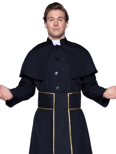 Leg Avenue - Priest Costume 2pcs - Black - XL photo