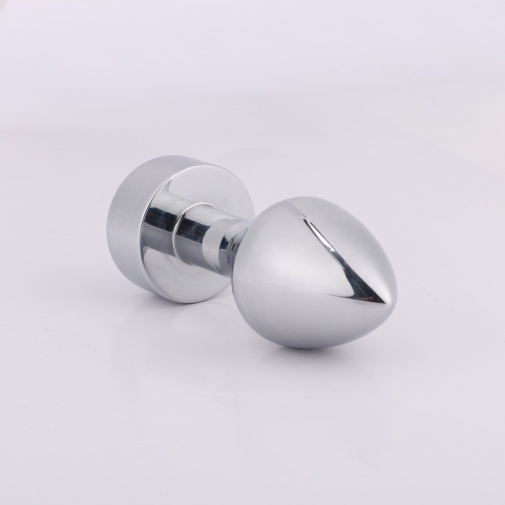 MT - Anal Plug 108x40mm - Silver/Blue photo