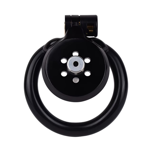 FAAK - Resin Chastity Cage 45mm w Catheter & Belt - Black photo