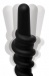 Prostatic Play - Coiled Swirl Vibrating Butt Plug Silicone w/Remote - Black photo-3