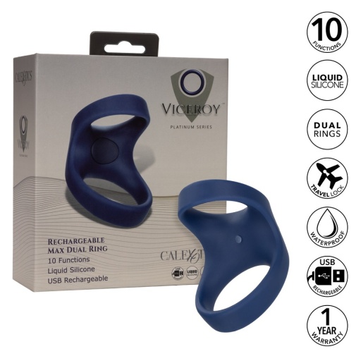 CEN - Viceroy Max Dual Vibro Ring - Blue photo