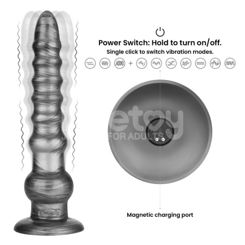 Lovetoy - 12.5" King Sized Vibrax Slider - Grey photo