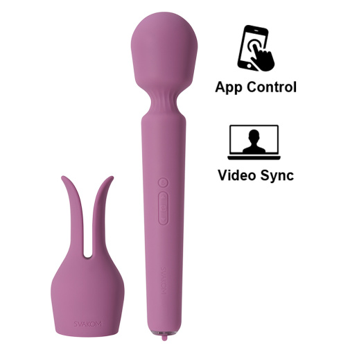 SVAKOM - Emma Neo 2 Interactive Wand Vibrator - Romantic Rose photo