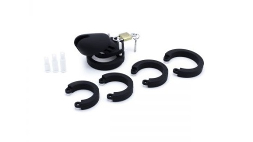 Kiotos - Silicone Chastity Cage - Black 照片