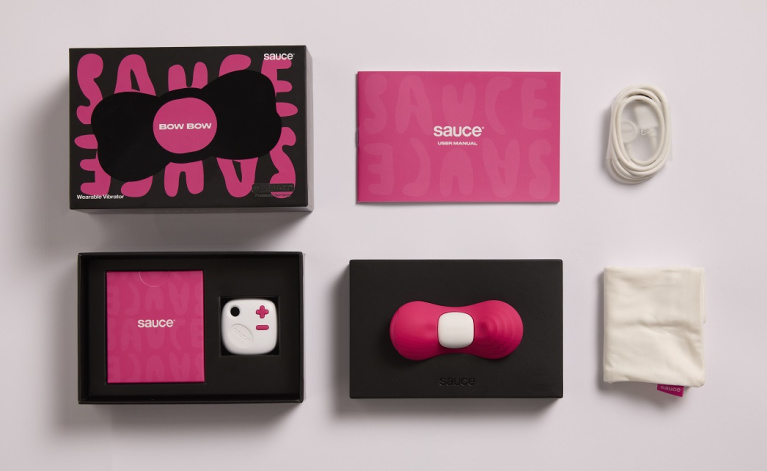 Sauce - Bow Bow Sensing Panty Vibrator - Pink photo