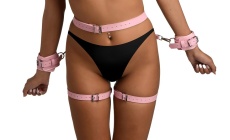 Strict - Bows Bondage Harness - Pink - M/L photo