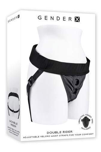 Gender X - Double Rider Strap-On Harness - Black photo