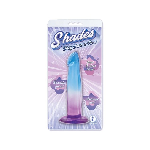 Icon Brands - Shades Jelly 尖頭假陽具 細碼 - 藍/紫色 照片
