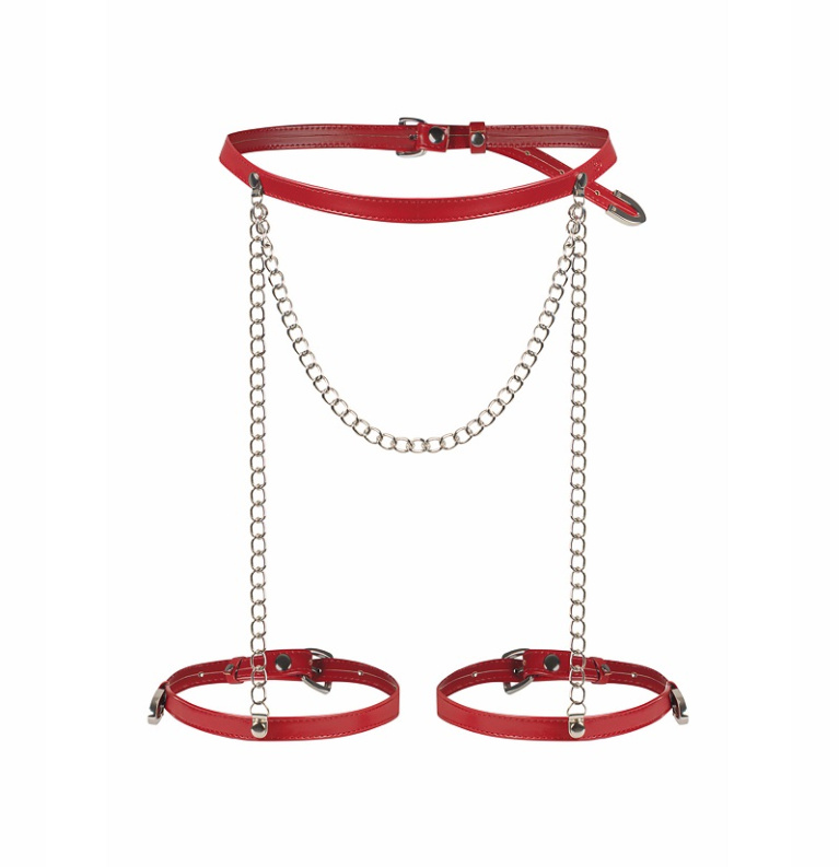 Obsessive - Inferro 地狱锁链下身束带 - 红色 - 均码 照片