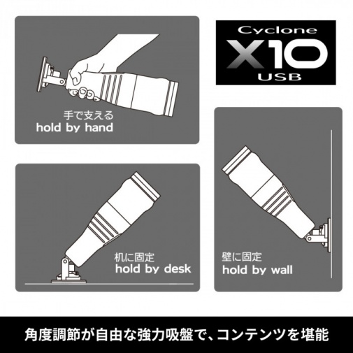 SSI - Cyclone X10 充电震动自慰器 - 黑色 照片