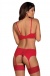 Obsessive - Jolierose 3-pcs Set - Red - S/M photo-2