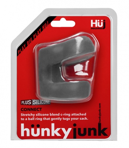 Hunkyjunk - Tugger 相連陰莖環 - 灰色 照片