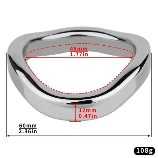 FAAK - Curved Metal Cock Ring 45mm photo