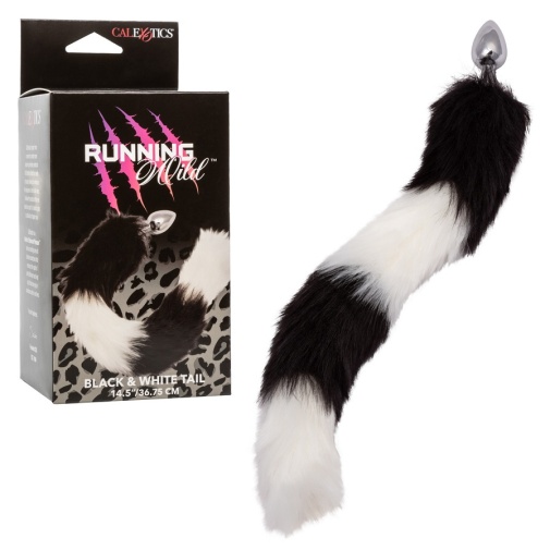 CEN - Running Wild Fox Tail Plug - Black/White photo