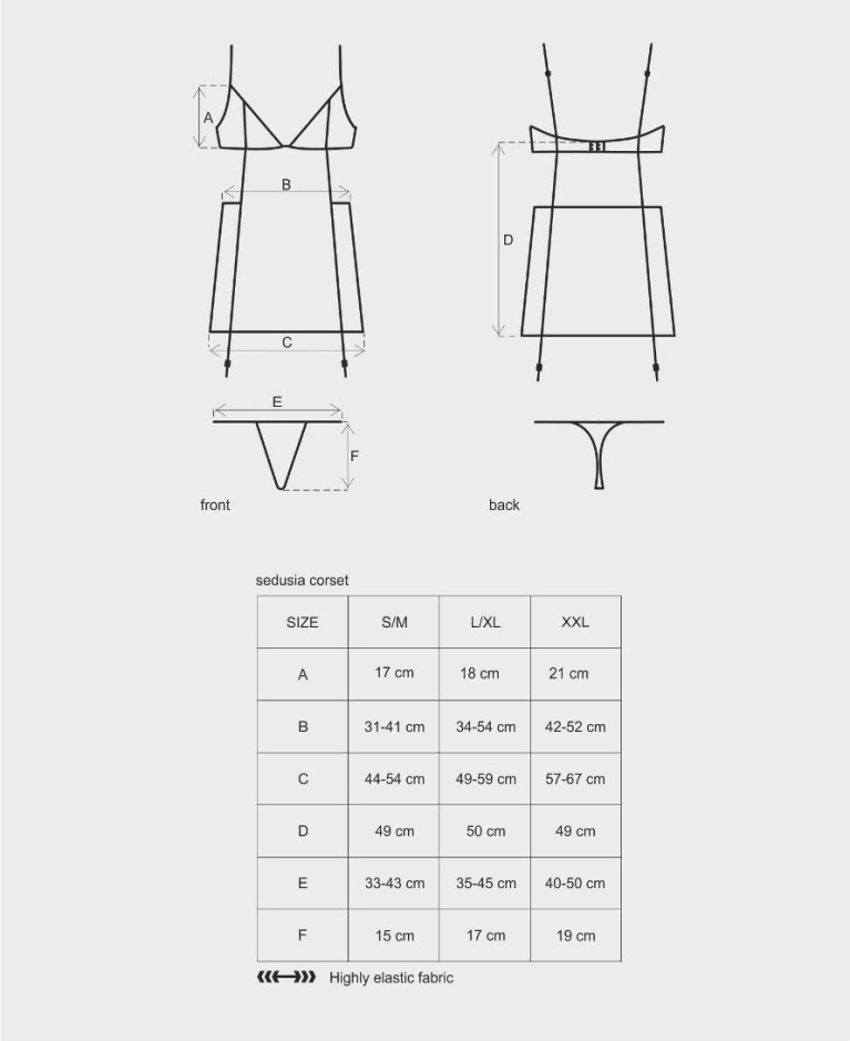 Obsessive - Sedusia Corset & Thong - L/XL photo