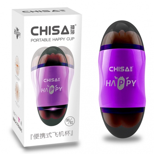 Chisa - Happy Cup 阴道连后庭双穴飞机杯 - 紫色 照片