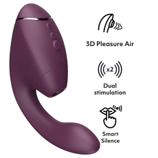Womanizer - Next Duo 3D Pleasure Air G-Spot Vibrator - Dark Purple photo