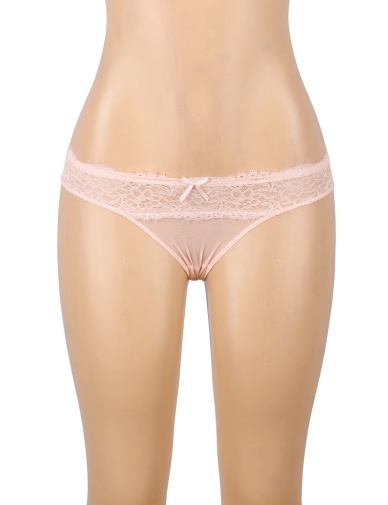 Ohyeah - Floral Lace Panty - Pink - 5XL photo