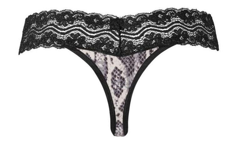 Underneath - Jane Thong Set 3 pcs - Black - S/M photo