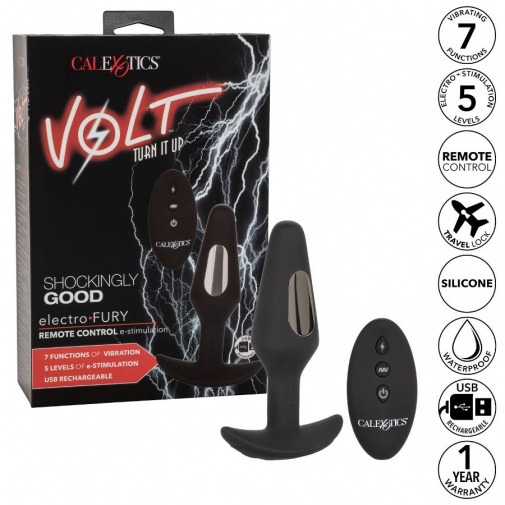 CEN - Volt Electro-Fury 遥控电击后庭塞 - 黑色 照片