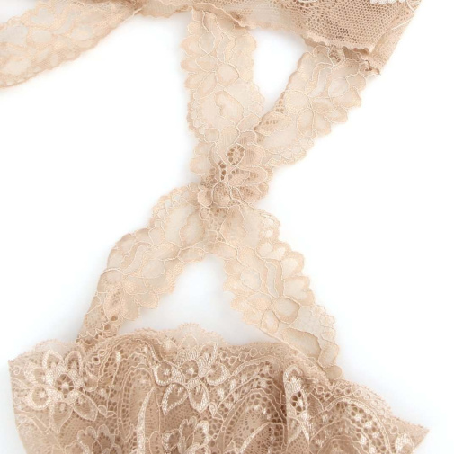 Ohyeah - Lace Cross Pantyhose - Nude 照片