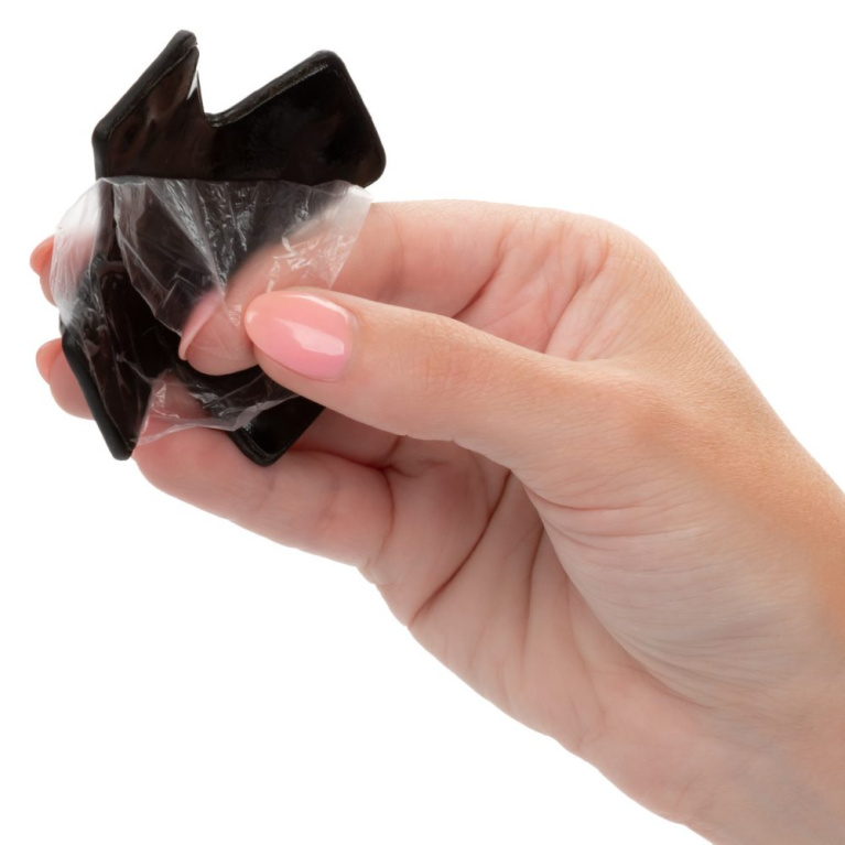 CEN - Euphoria 皮製圓形拉環十字乳貼 - 黑色 照片