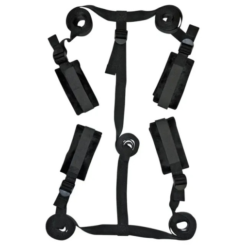 Sex&Mischief - Bed Bondage Restraint Kit - Black photo