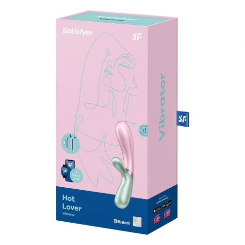 Satisfyer - Hot Lover 加溫兔子震動棒 - 薄荷綠色/粉紅色 照片