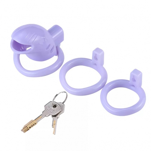 MT - 塑胶贞操锁连金属锁 - 紫色 照片