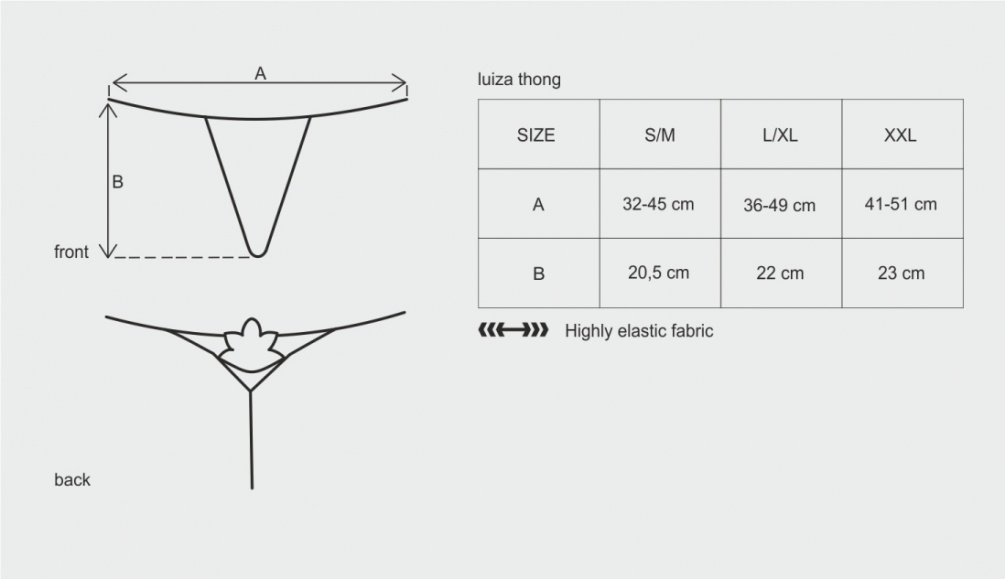 Our designers can work wonders! Even plain, black thong can ... Obsessive - Luiza Thong - Black - S/M photo-9