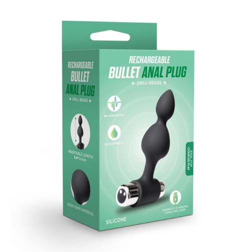 ScreamJoy - Rechargeable Bullet Anal Plug - Black 照片