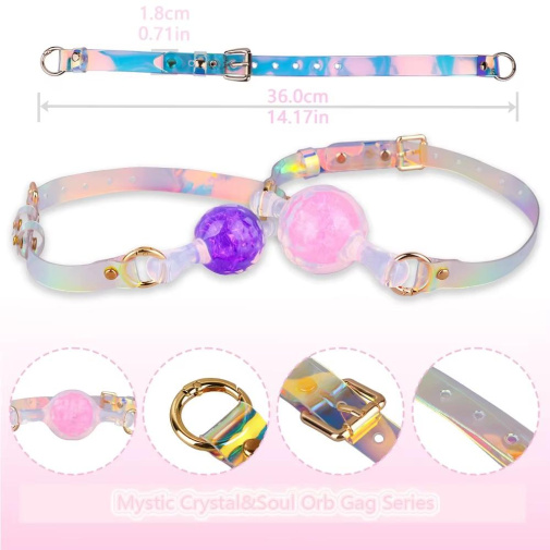 FAAK - Bead Lock Ball Gag S - Purple photo