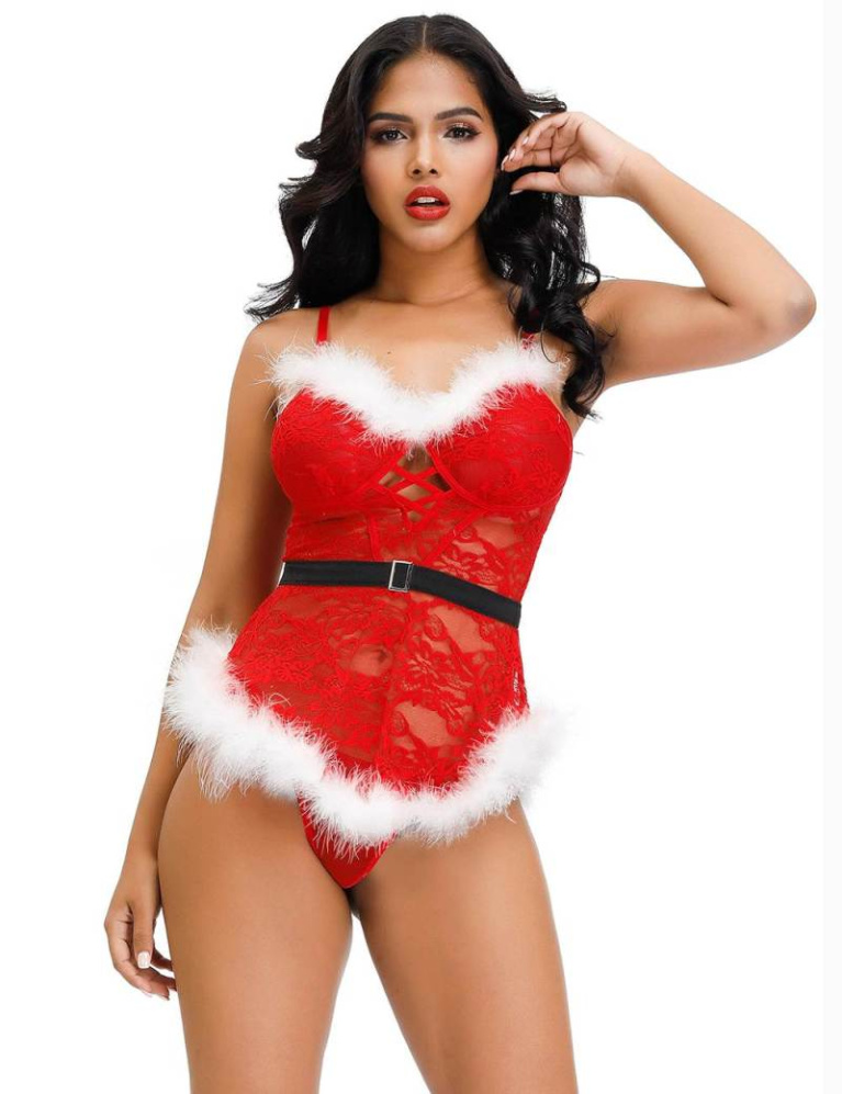 Ohyeah - Christmas Romper Costume - Red - M photo